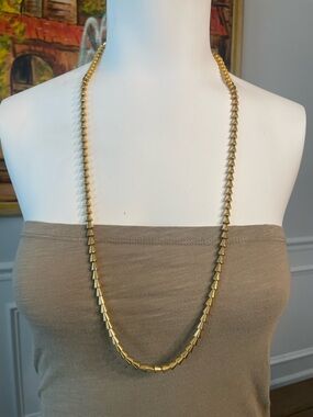 Napier Long Gold Tapered Bead Necklace